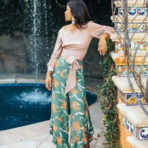 Yireh Camilla Wrap Top in Sand